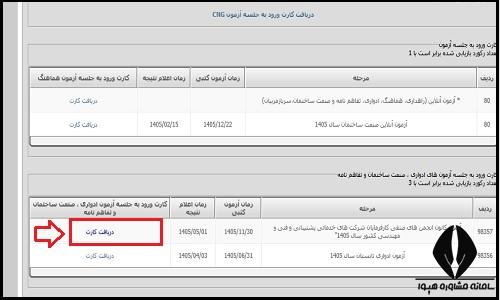 دریافت کارت ورود به جلسه فنی حرفه ای